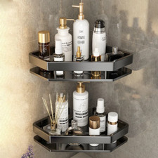 Bathroom Shelf Shelves Punch-free Corner Rack Wall Mounted Storage Aluminum