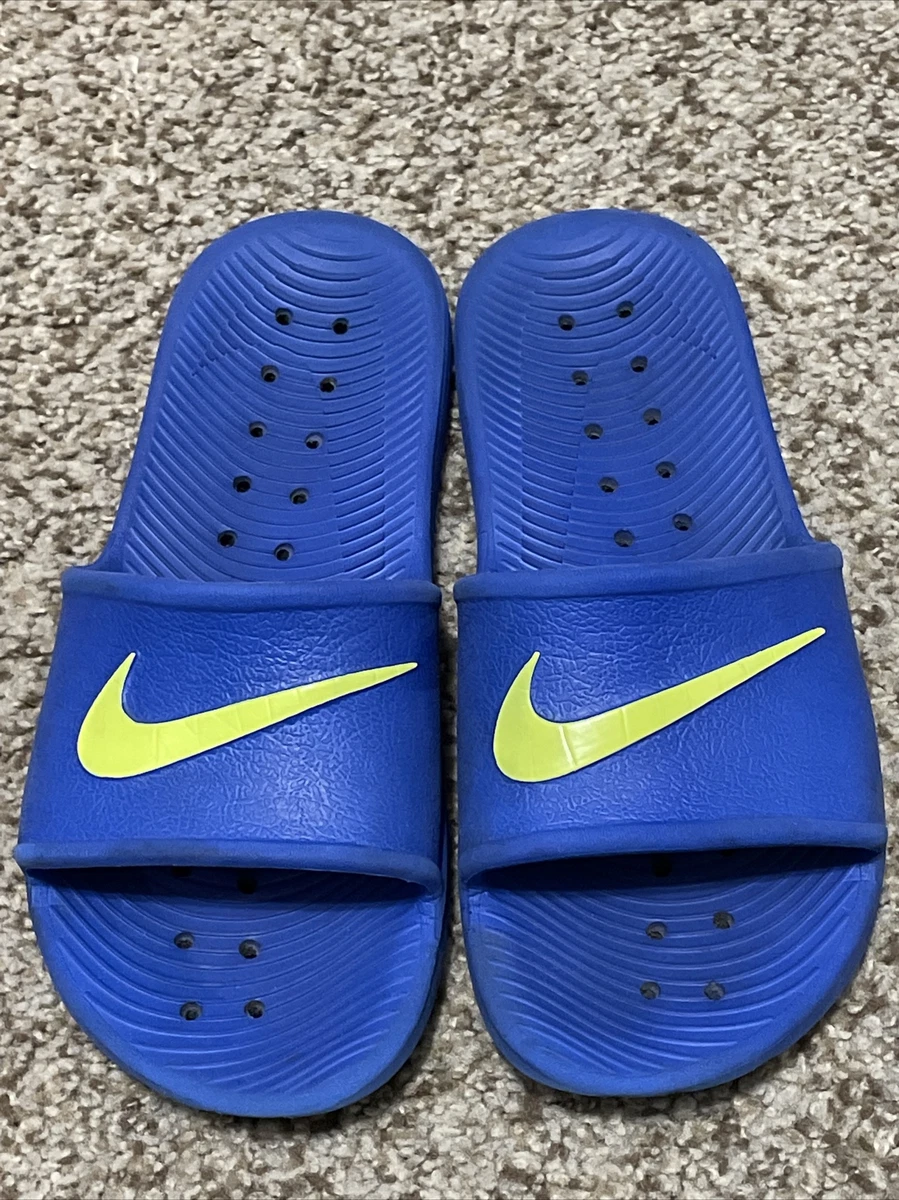 Nike slides royal blue hotsell