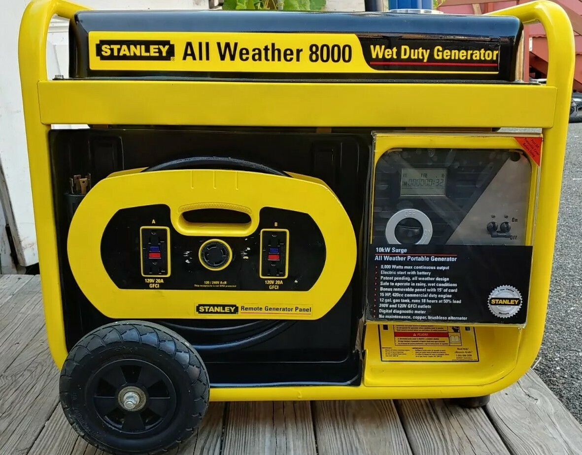 Stanley All Weather generator 10000watt Starting 8000watt