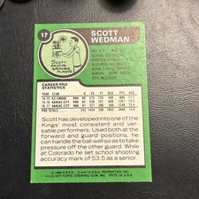#17 Scott Wedman  1977-78. Topps Cb14-2 kansas city kings