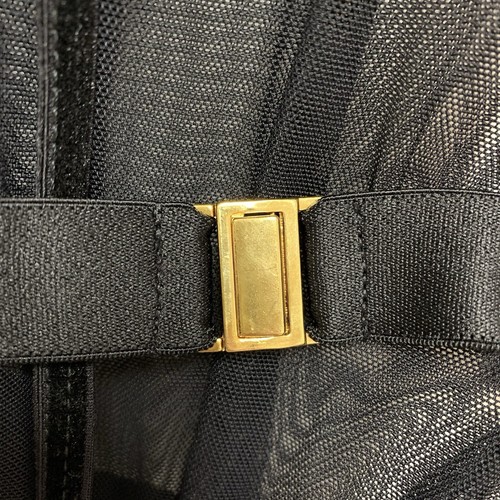 Fredericks of Hollywood Yves Sheer Belted Bodysuit Teddy Lingerie S/M Velvet Tri - Picture 12 of 13