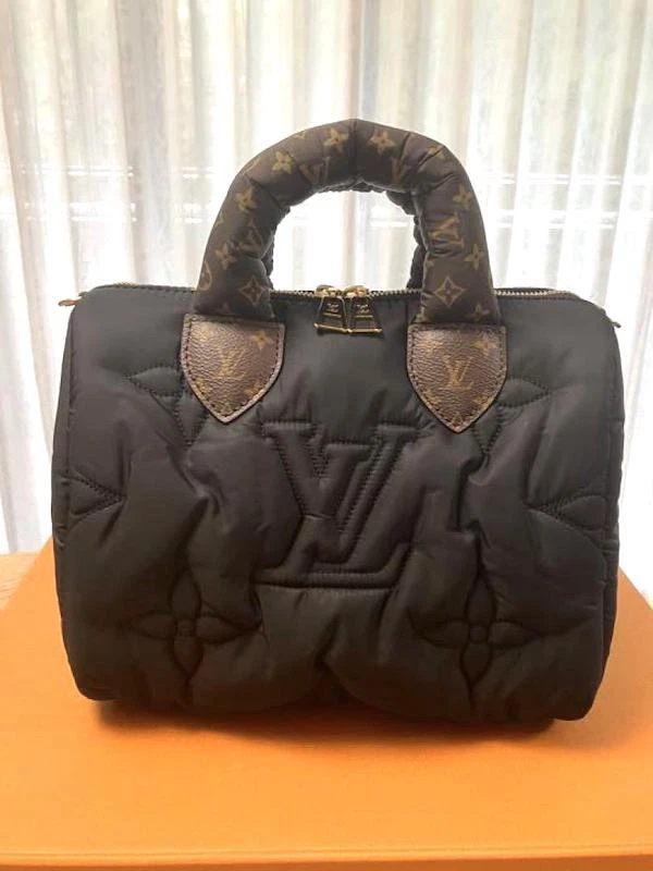 LOUIS VUITTON Speedy 25 Crossbody Bag M59008 Black Pillow Hand 