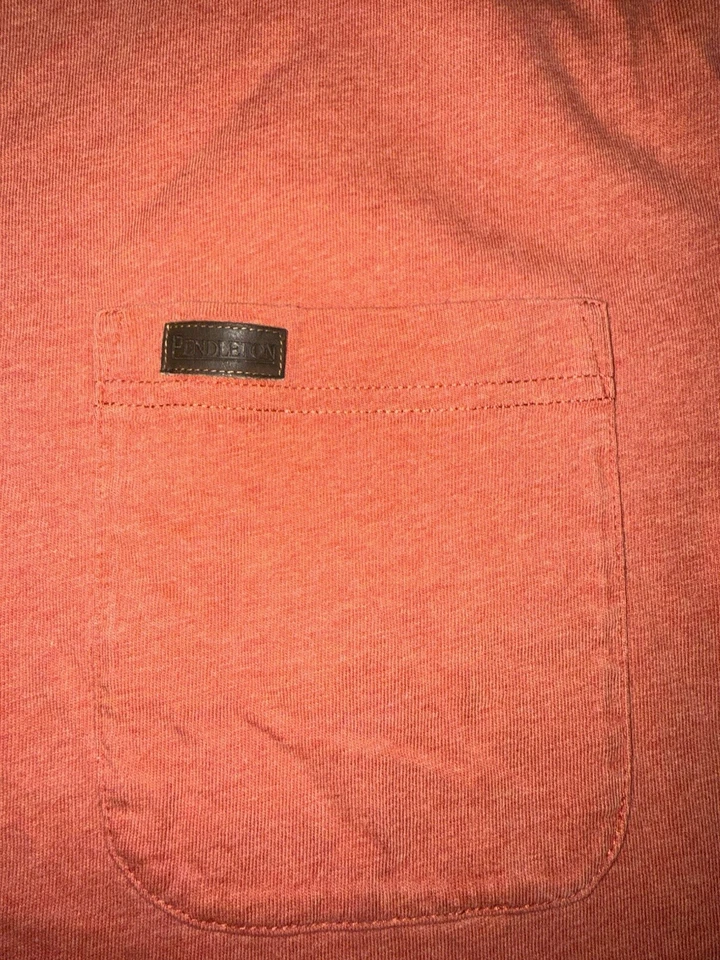 Camiseta Jersey Vintage Pendleton Salmón Bolsillo Único Mediana Foto 4 de 4