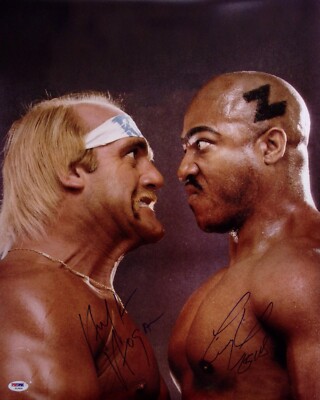 スポーツ選手 hulk hogan &ZEUS autograph Hulk Hogan & Zeus Signed WWE No Holds Barred 16x20 Photo PSA/DNA