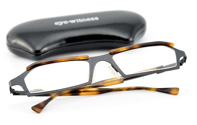 EYE-WITNESS Theo Belgium Brille 705 OG Designer Frame Black Mat Metallic + Case