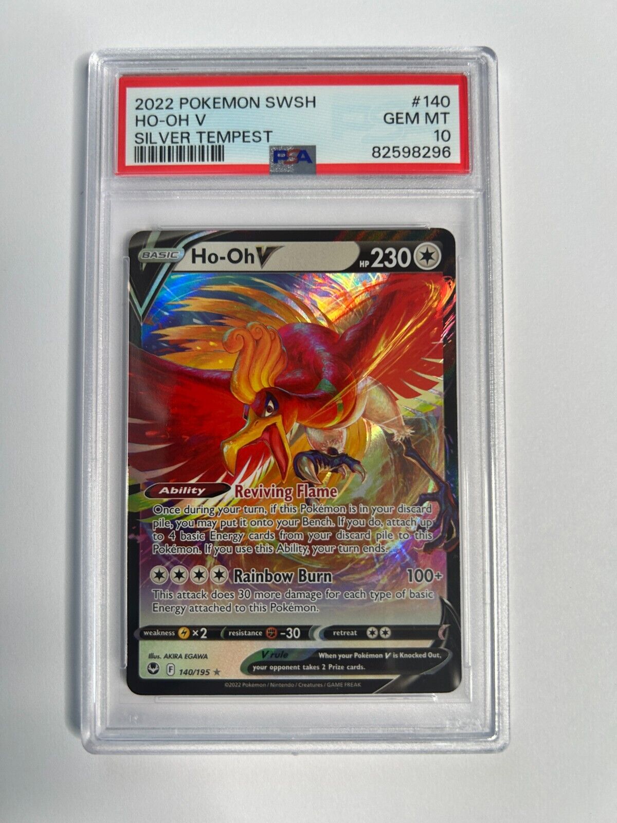 Pokemon Card Ho-Oh V RR 055/068 S11a Incandescent Arcana FOIL MINT