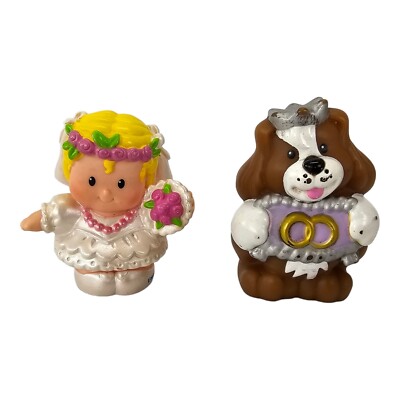 Fisher Price Little People Wedding Dog Ring Bearer Bride Figures