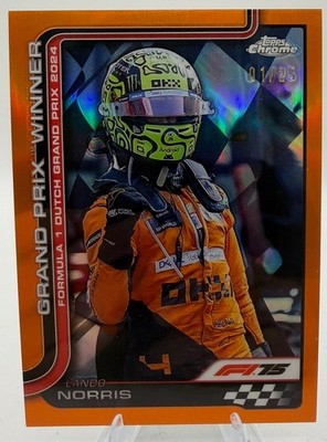 Topps Chrome F1 Formula 1 Lando Norris 107 1/25 bookend orange 