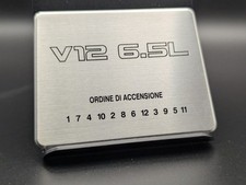 Lamborghini Murcielago V12 6.5L Logo Motore Emblema Fregio Stemma Scritta Badge