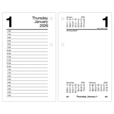AT-A-GLANCE 2026 Daily Loose-Leaf Desk Calendar Refill, Standard, 3 1/2" x 6"