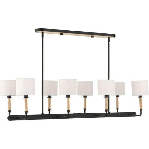 Uttermost 21629 Franconia 8 Light 48 inch Matte Black Pendant Ceiling Light - Picture 7 of 10