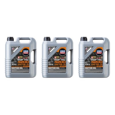 Liqui Moly 15L Engine Motor Oil - Top Tec 4200 5W-30 New Generation (3x5L)
