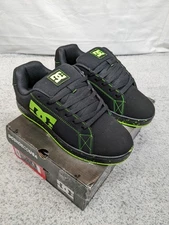 DC Men's Gaveler Skate Sneakers Shoes Black & Lime Green Sz 9 Skateboarding NIB