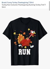 Funny Turkey Thanksgiving Graphic Tee Black Men's L Short Sleeve Turkey T-Shirt