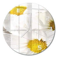 Moderne Runde Wanduhr Mit Leisem Uhrwerk GäNseblüMchen WeißE Zeiger Fi30 Cm