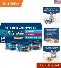 Natural Pat Wet Cat Food Variety Pack - Healthy Chicken, Salmon Tuna Meals