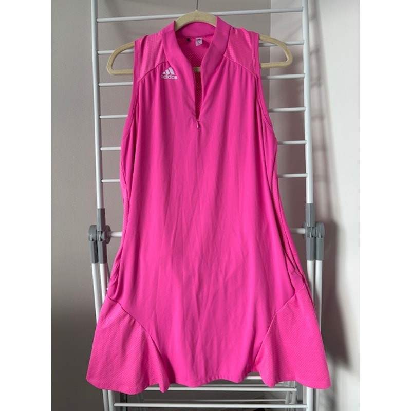 Adidas Golf Dress Women’s GL6760 Screaming Pink AEROREADY Primegreen Size XL
