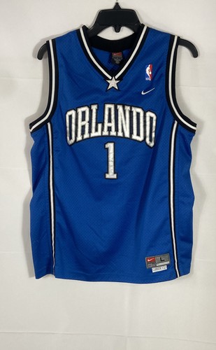 Vintage Y2K Nike Tracy McGrady Orlando Magic Youth Basketball Jersey Blue Sz L