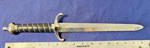 Double Edge Dagger 10" blade, 17 1/2" overall, steel blade, Excellent condition!