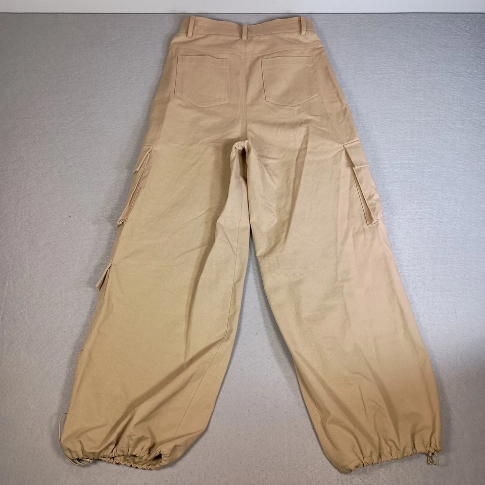 Pantalones de patinador The Frankie Shop talla M marrón pierna ancha años 90 tiro alto cargo 30x31  Foto 4 de 4