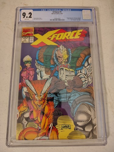 X-Force #1 (1991) Cgc 9.2 White Pages Wrap Around Cover
