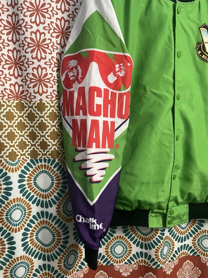 Macho Man Randy Savage Satin Jacket WWE Wrestling Chalk Line, Small - Image 4 of 4