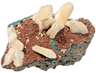 Stilbite White Crystal Cluster on Matrix 84.2 Grams Lonavala India Specimen NICE