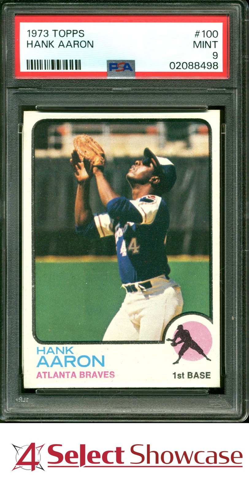 1973 TOPPS #100 HANK AARON BRAVES HOF PSA 9