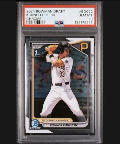 New Listing2024 Bowman Draft Chrome #BDC-22 Konnor Griffin PSA 10 1st Bowman 🔥🔥🔥