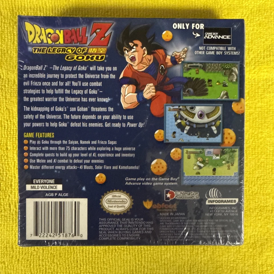 Dragon Ball Z: The Legacy of Goku (Nintendo Game Boy Advance, 2002) Sealed New - Image 2 of 4