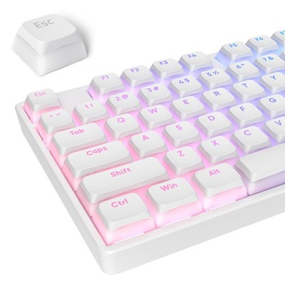 White Pudding PBT XDA Profile Custom Keycaps Minimalist Set Fits MX 117 Pcs
