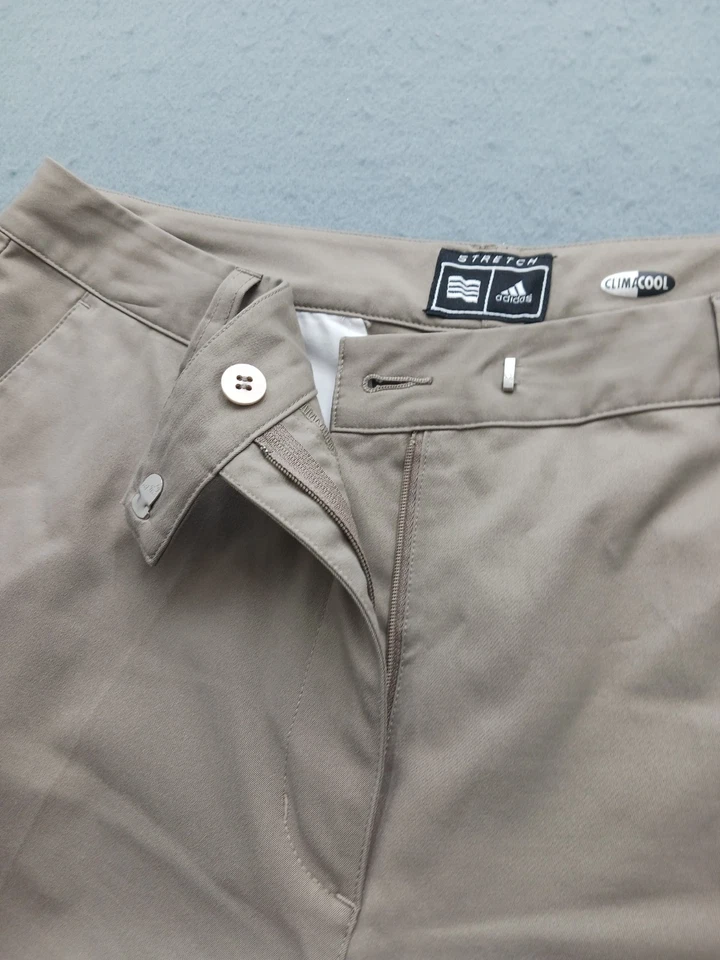 Pantalones cortos de golf Adidas para mujer talla 10 tostados elásticos ClimaCool Foto 3 de 4