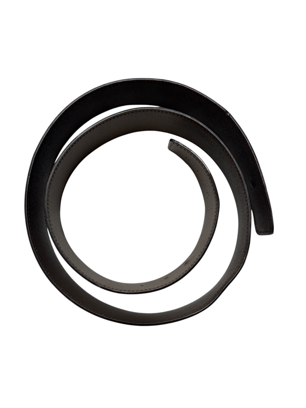 Auth Rare Hermes Constance 42mm Belt Epsom Noir/Etain Leather Reversible Size 90 image 4