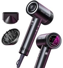 High-Speed Ionic Hair Dryer with Diffuser, Professional LCD Display Thermo-Co...