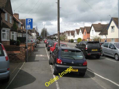 Photo 6x4 Official off-road parking, Greville Road Warwick A grass verge  c2012