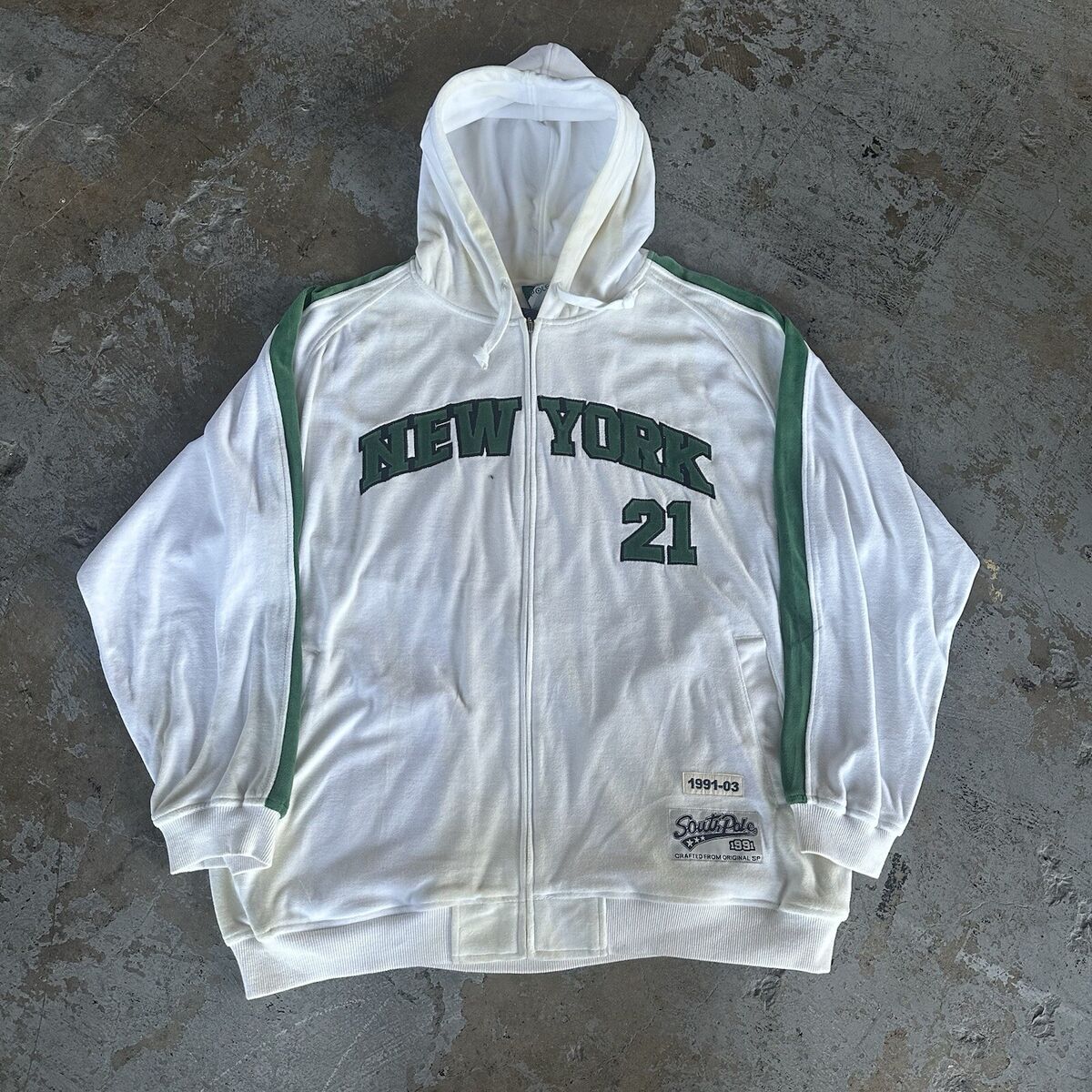 NWT Vintage Y2K Southpole White New York Velour Track Suit NWT Vintage Y2K Southpole White New York Velour Track Suit