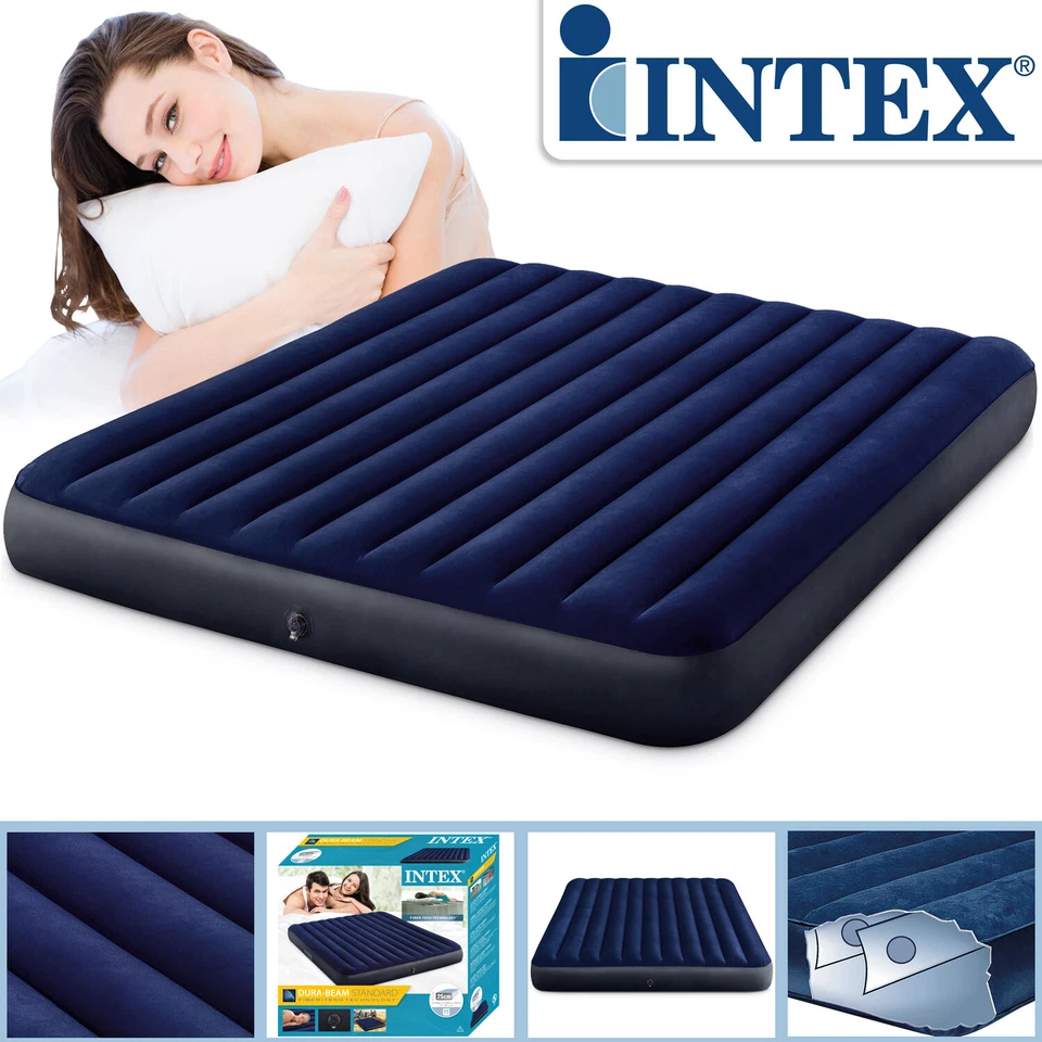 Intex Luftbett 203x183x25 cm Gästebett Luftmatratze Campingbett Reisebett 64755 - Bild 1 von 4