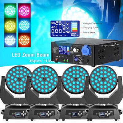 36x18W Moving Head Wash RGBW 36 LED Bühnenlicht DMX Beam Wash Zoom Spot dj Disco