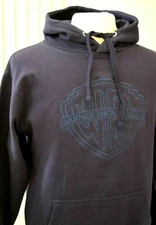 Warner Bros Studio Tour Hollywood Embroidered Logo Hoodie Sweatshirt Navy M New