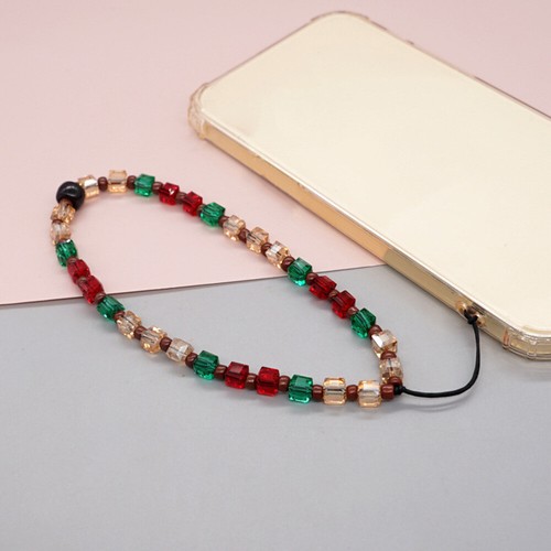 Crystal Beaded Mobile Phone Rope Charms Strap Wristlet Chain for - Zdjęcie 4 z 12