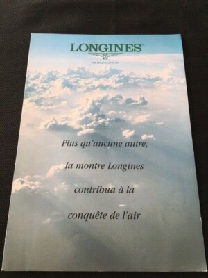 Watch Catalog / Catalogue montres LONGINES '' Conquête de l'air '' 1994