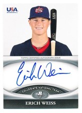 ERICH WEISS 2011 TOPPS #USA-EW USA BASEBALL AUTO AUTOGRAPH MINT