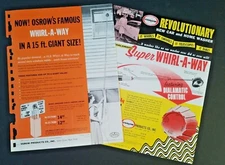 Vintage WHIRL-A-WAY Horsehair Hose BRUSH  ~ 1962 Pages from Manar Sales Catalog