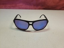 REVO 80s Black Blue Mirror Sunglasses