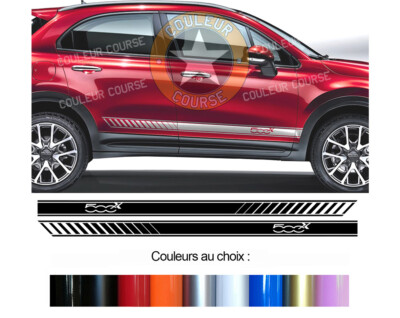 2 STREIFEN UNTERBODEN TÜREN FÜR FIAT 500 X DEKO AUFKLEBER STICKER BD599-8*