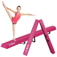 6FT Folding Balance Beam Gymnastics Beam for Practice Training with Carry Handle