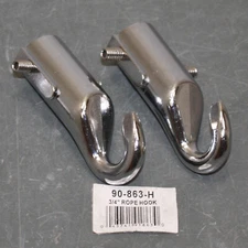 (2) Jed Pool Tools Float System Hooks 90-863-H, 3/4" Rope, Stainless Steel