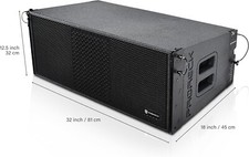 PRORECK PR-210BP Dual 10'' Full Range 5000W P.M.P.O Powered Line Array Speakers