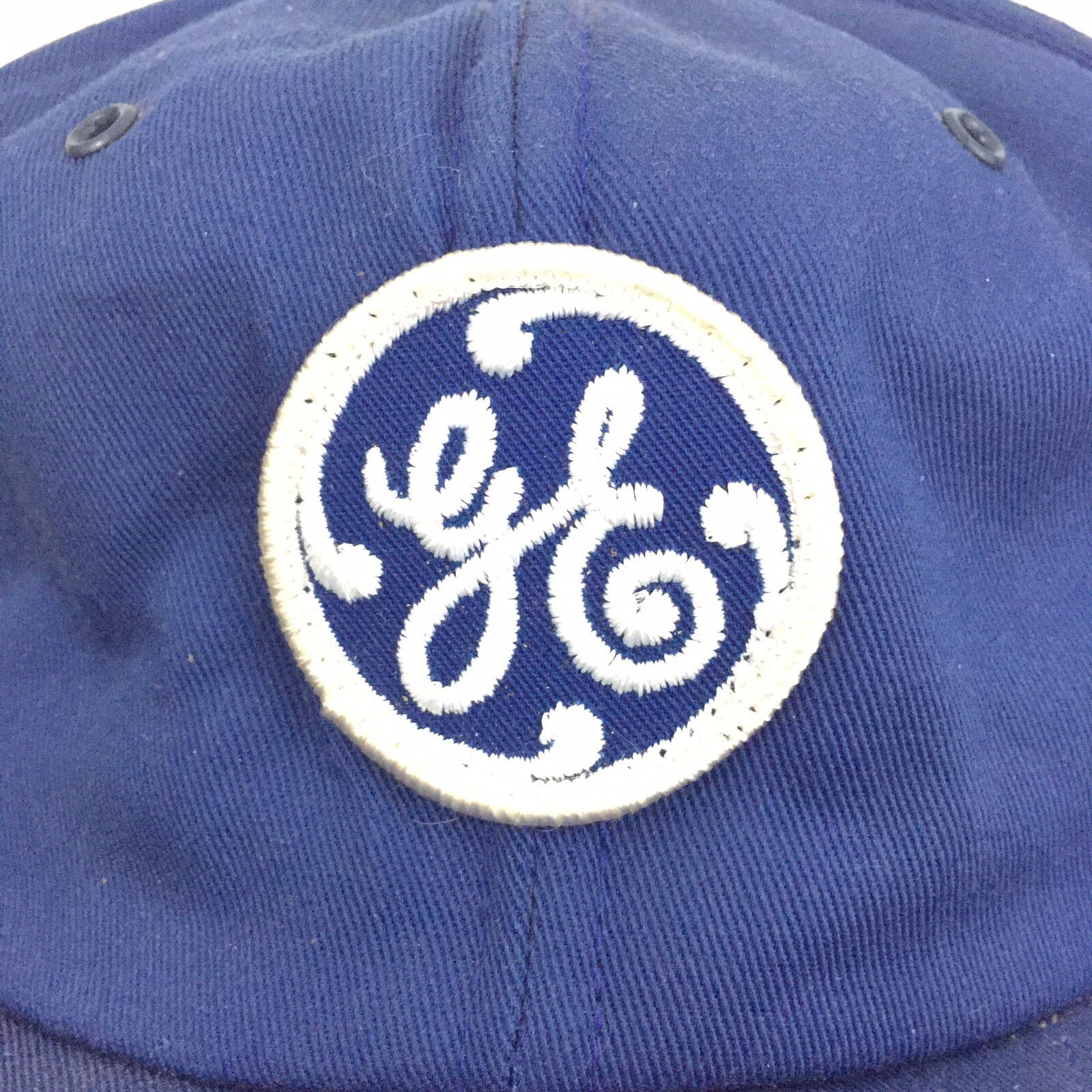 Vtg GE General Electric Patch Hat USA Logo Foam Snap … Gem