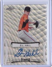 2017 Leaf Metal Draft D.L. HALL Wave Prismatic Auto RC 1st Rnd Pick Orioles